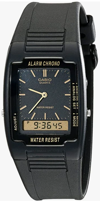 Casio men's classic online analog black watch