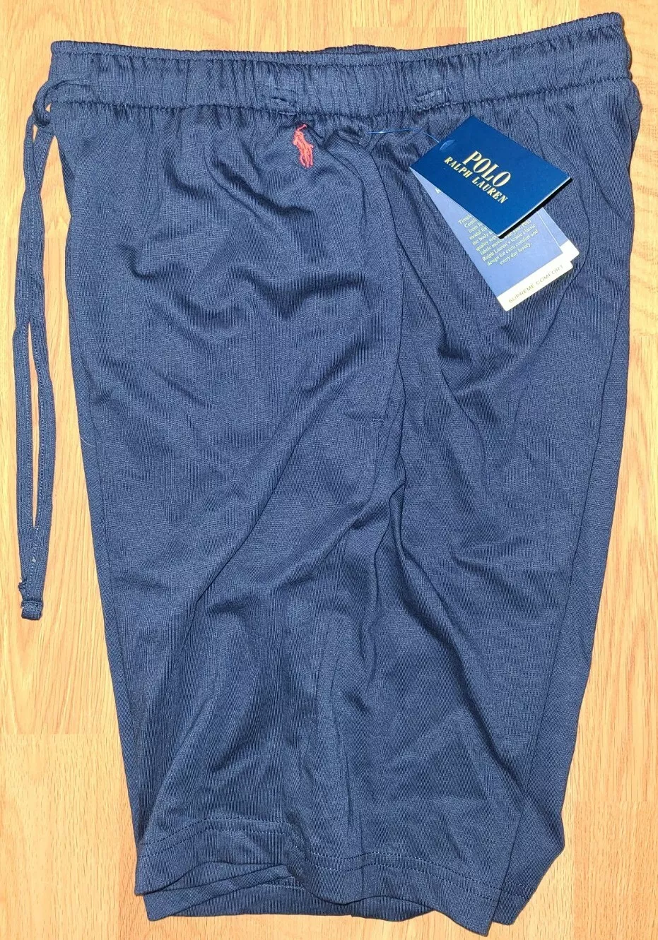 POLO Ralph Lauren homme PETIT bleu marine coton uni confort suprême short de sommeil neuf avec étiquette