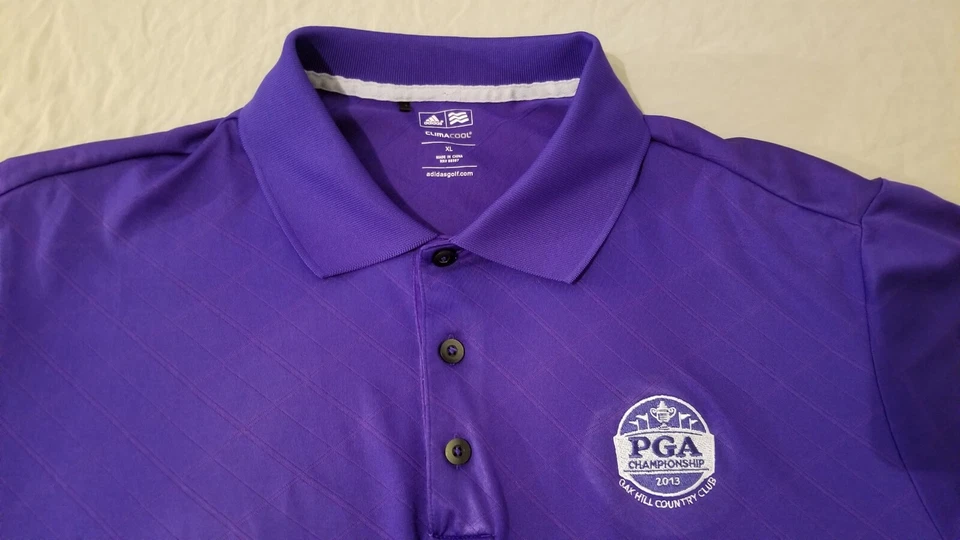 Polo de golf Adidas para hombre XL púrpura atlético campeonato de la PGA Foto 2 de 4