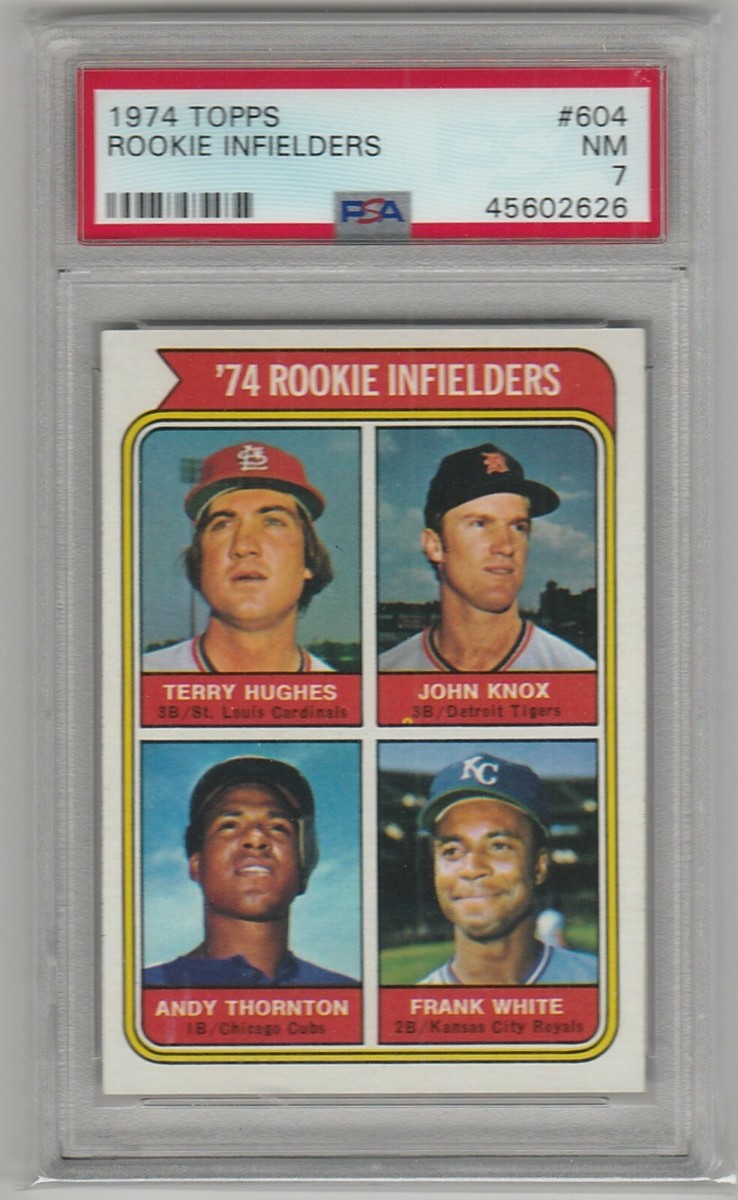 1974 Topps Rookie Card Infielders Hughes Knox Thornton White PSA 7