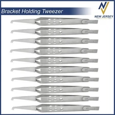 Orthodontic Bracket Holding Tweezers Hole Style Reverse Action Bracket Placer 