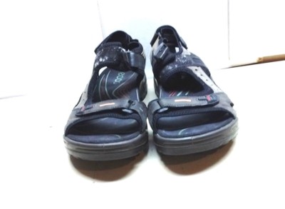 Ecco Gray Tan Textile Leather Hook Loop Slingback Sport  display picture 1