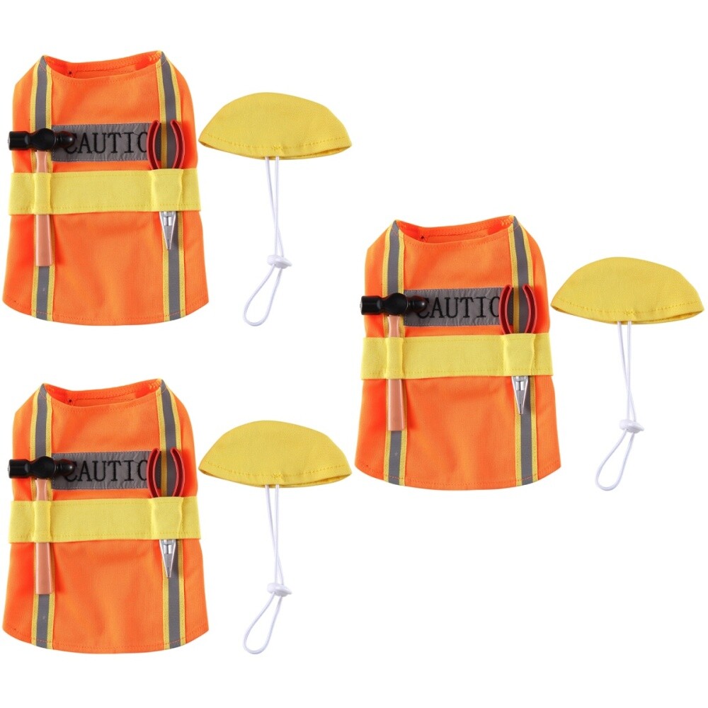 3 PCS Polyester Clothes Pets Reflective Vest Dogs Safe Cooling