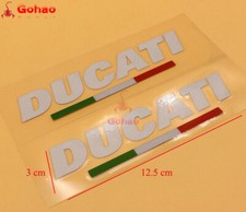 2X Reflective Italian Flag Sticker Decal For DUCATI Racing Evo Bikes MT Racing