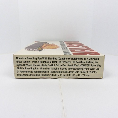 Roasting Pan & Rack Non Stick Carbon Steel Tools of the Trade 20 lb Turkey - Picture 12 of 14