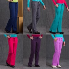 MED COUTURE GOLD RESORT FLARE LEG PANT HEM VENTS BACK ELASTIC DRAWSTRING #8720