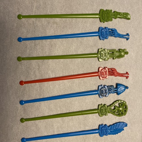 Vintage TWA Airlines Swizzle Stir Sticks Africa England Hong Kong France USA - Picture 4 of 7