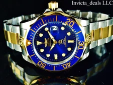 Invicta Men's 47mm GRAND DIVER Automatic Blue Dial Gold Plated Two Tone SS Watch