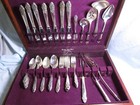 Service for 7-Oneida Prestige Plate Flatware Set-49 pieces-Wood Chest