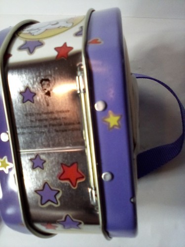 Betty Boop on Moon Round Tin Box Purse Collectable Metal Purple Fleischer Studio - Picture 6 of 12