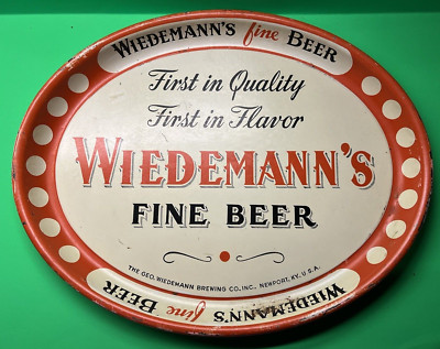 Wiedemann s fine beer tray.  Rare item.