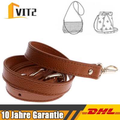 Leder Umhängetaschengurt für Tasche Pochette Toiletry Pouch Schulterriemen DE