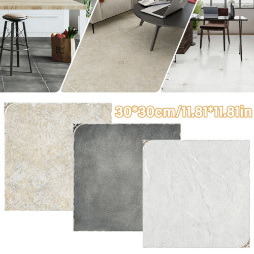 PVC Floor Tiles Self-Adhesive Sticker Easy To Fit Flooring DIY Kitchen Bathroom