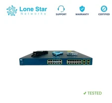 Cisco WS-C3560G-24PS-S 3560G 24 Port PoE Gigabit Switch-Lifetime Warranty
