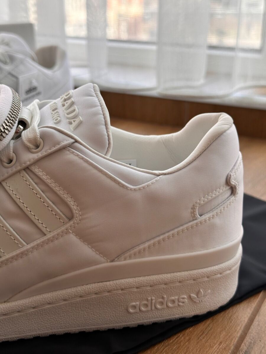Prada x Adidas Re-Nylon Forum Low White Sneakers | eBay Prada x Adidas Re-Nylon Forum Low White Sneakers | eBay