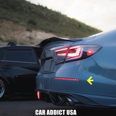 Rear Bumper LED Reflector Light For Honda Accord 2018-2022 Dynamic Signal Smoked