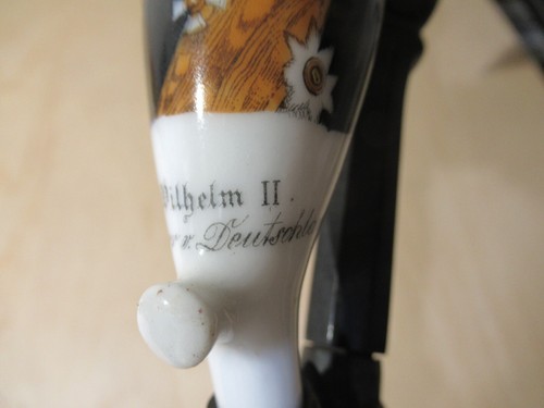 Pipa alemana original C. 1900, Kaiser Wilhelm II, Reservistenpfeife Pfeifenkopf - Imagen 8 de 10