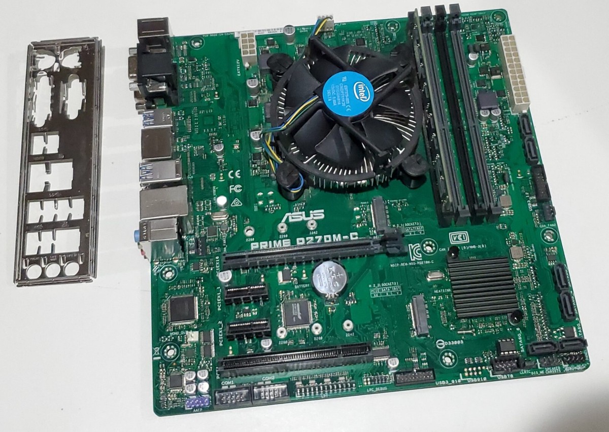 Asus Prime Q270M-C MicroATX Motherboard Intel I/O Shield i7-7700