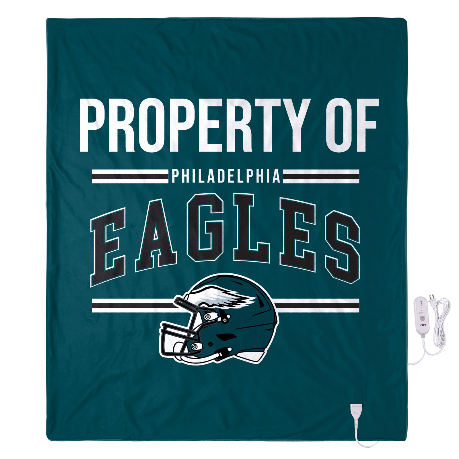 Эксклюзивное одеяло с подогревом FOCO NFL Philadelphia Eagles, 50x60