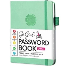  Password Book with Alphabetical tabs - Internet Small (4.0″ x 5.5″) Emerald