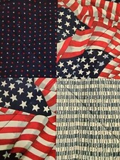 Patriotic Pledge of Allegiance Lap Quilt Signed Hand Made