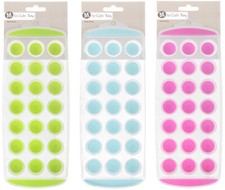 Easy Pop Out ICE CUBE TRAY 21 Round Slots Silicone Mould Jelly Shots/Chocolate