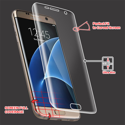 Full Curved Cover LCD Screen Protector Film Clear for Samsung Galaxy S7 /S7 Edge