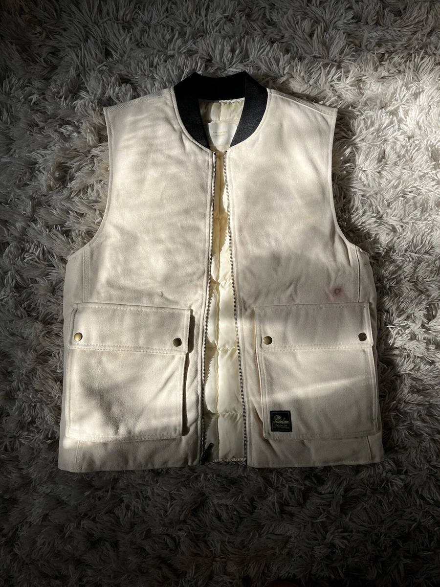 aime leon dore reversible canvas quilted vest