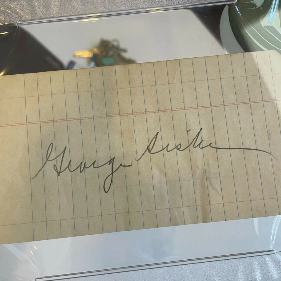 George Sisler Signed Autographed Large Index Card PSA DNA Graded GEM MINT 10 - Image 2 of 4