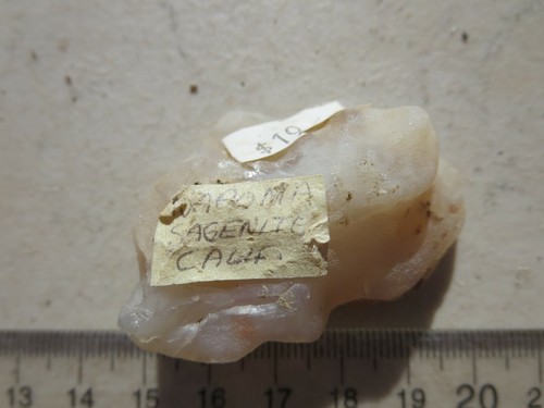 401 SAGENITE AGATE SPECIMEN, NIPOMO, CA. FACE POLISHED, EX OLD ROCK SHOP - Picture 2 of 4