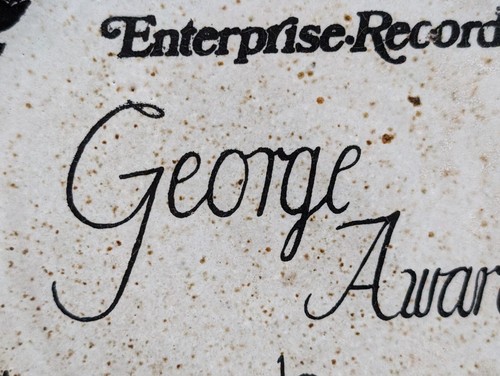 VINTAGE ENTERPRISE RECORD COMPANY GEORGE AWARD 1975 TROPHY FRAMED PLAQUE RARE - Picture 8 of 17