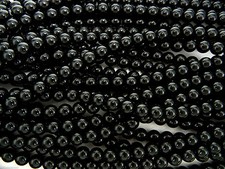 Czech Round Glass Imitation loose Pearls, Black Night nacre pearl color