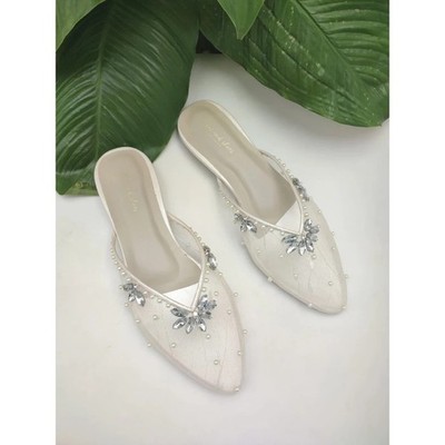 FS033 Bronwhite flatshoes for women's wedding shoes