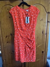 Whistles Silk Red Daisy Chain Mini Summer Dress Dinner Evening Dress UK 10 BNWT 