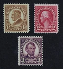 CKStamps: US Stamps Collection Scott#553 554 555 Mint NH OG