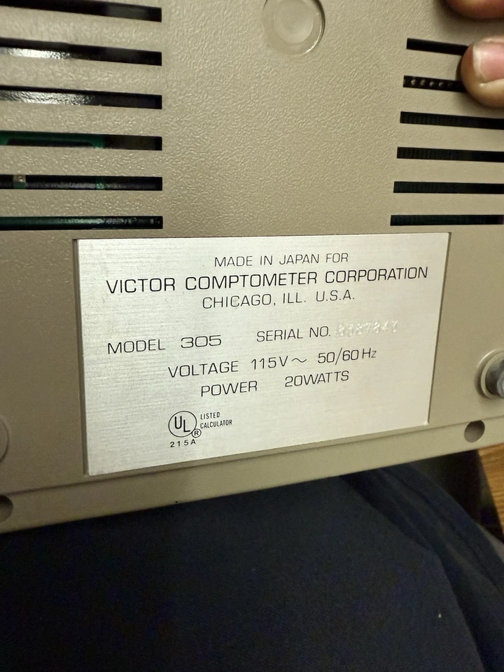 Vintage Calculator Comes With Cover And Cords - Image 2 of 3