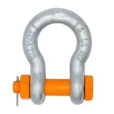 1-1/4" Bolt Type Anchor Shackle 12 Ton WLL Galvanized Nut Cotter Rigging