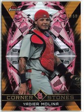 2018 Topps Finest - Cornerstones Gold Refractor - 11/50 Yadier Molina #FC-YM