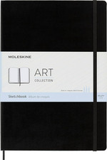 Art Sketchbook, Hard Cover, A4 (8.25" X 11.75") Plain/Blank, Black, 96 Pages