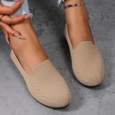 Women's Knit Loafers Slip On Flat Shoes Casual Lightweight Comfort Walking