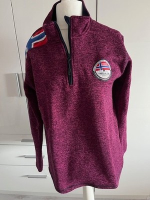 NEBULUS Damen Pullover Outdoor Sport Stretch Langarm warm Weinrot Gr. 44