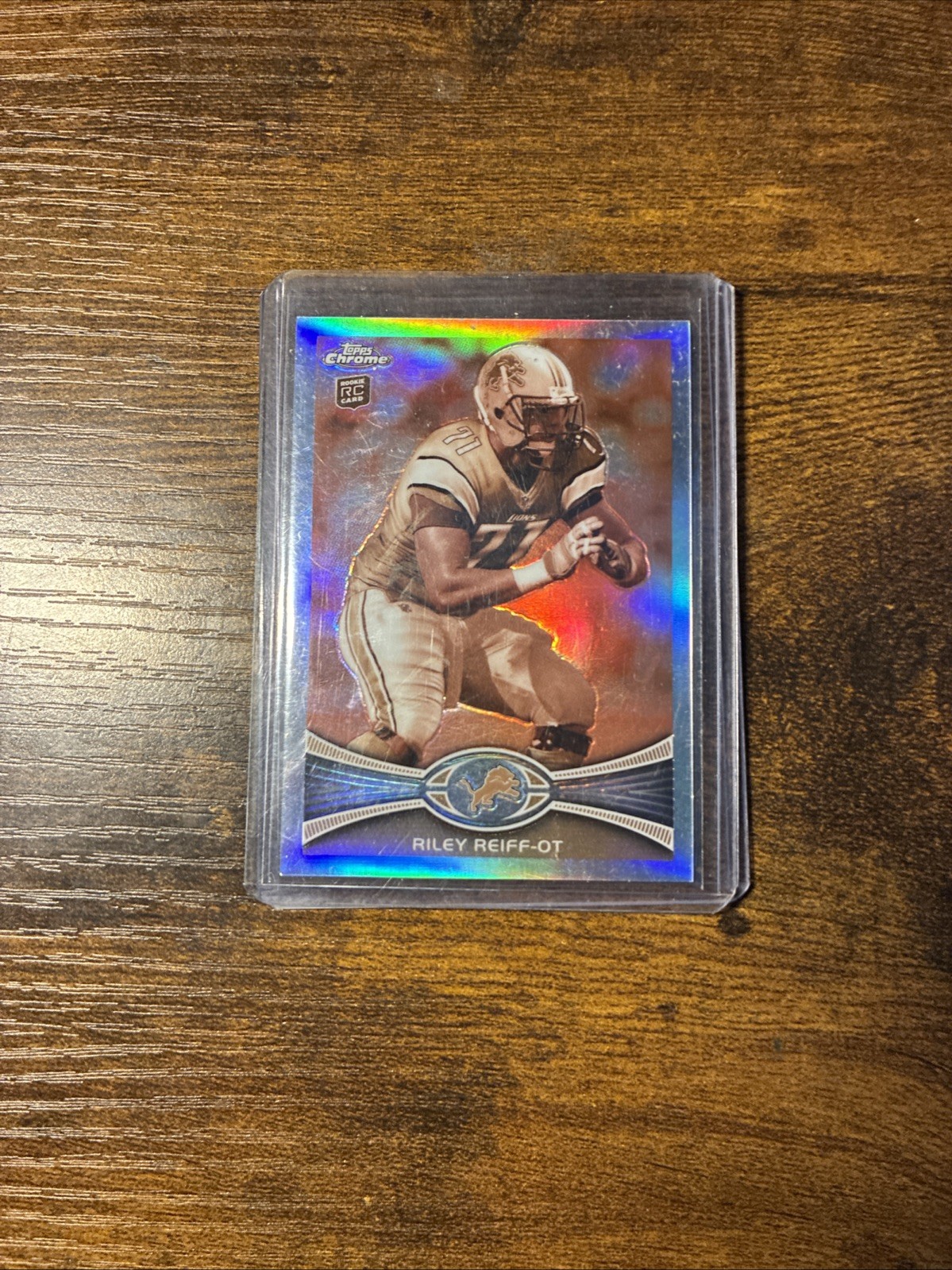 Riley Reiff Topps Chrome #4 Sepia Refractor