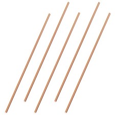 5 PCS Pure Copper Round Rod 0.16" 4mm Dia 11.8'' Length Bare Copper Metal Rod f