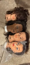 4 Manikin Cosmetology Heads for Hair Styling Practice Training