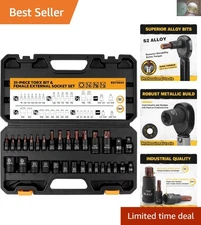Professional Quality 31-Piece Torx & E-Torx Socket Set with High Torque Design