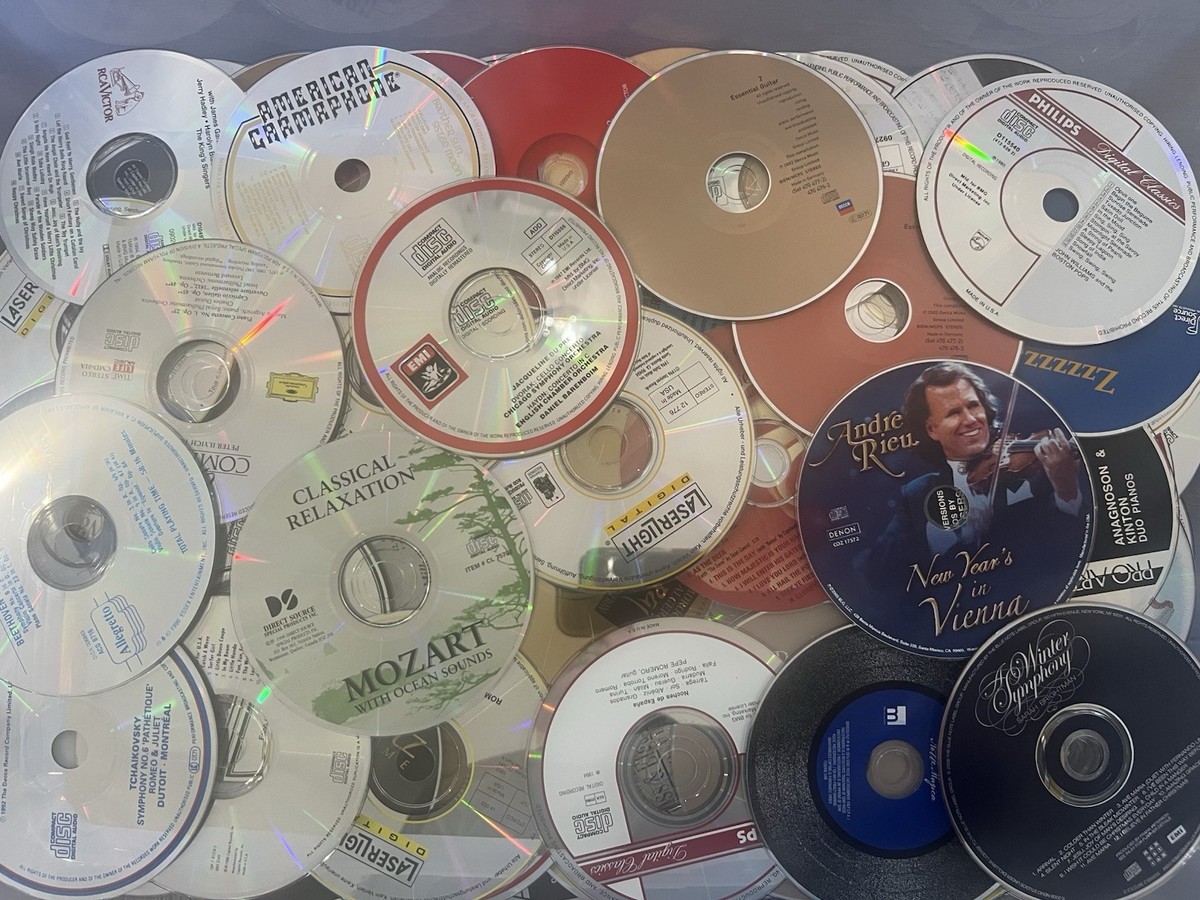 Lot of 100 classical, orchestral symphony cds Discs only LN