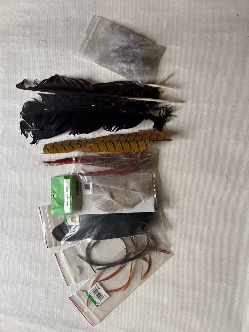 Peacock Ostrich Quill Fly Tying Material Set w/ CDC Included - Image 6