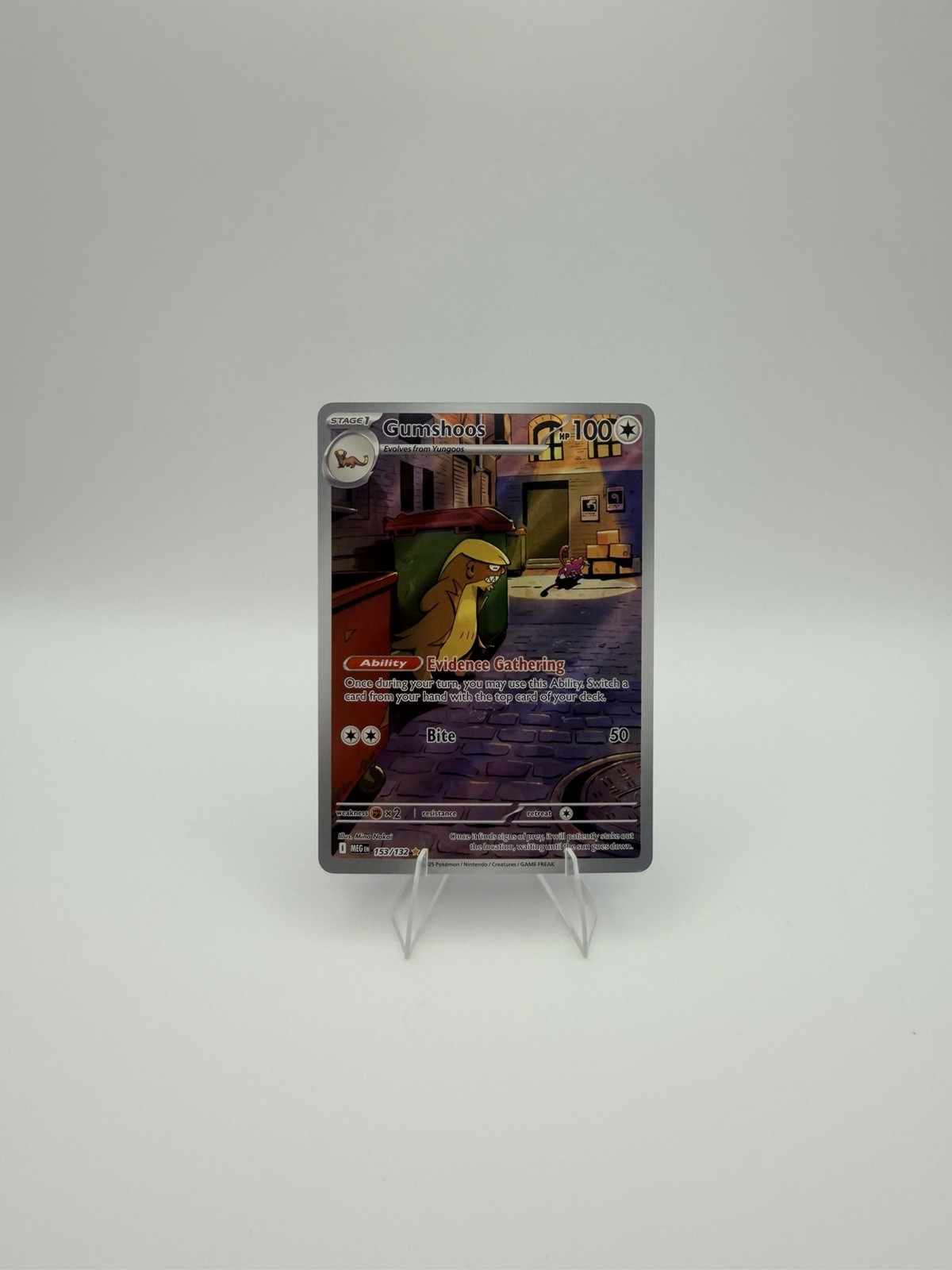 Pokemon Mega Evolution Gumshoos #153/132 Illustration Rare NM