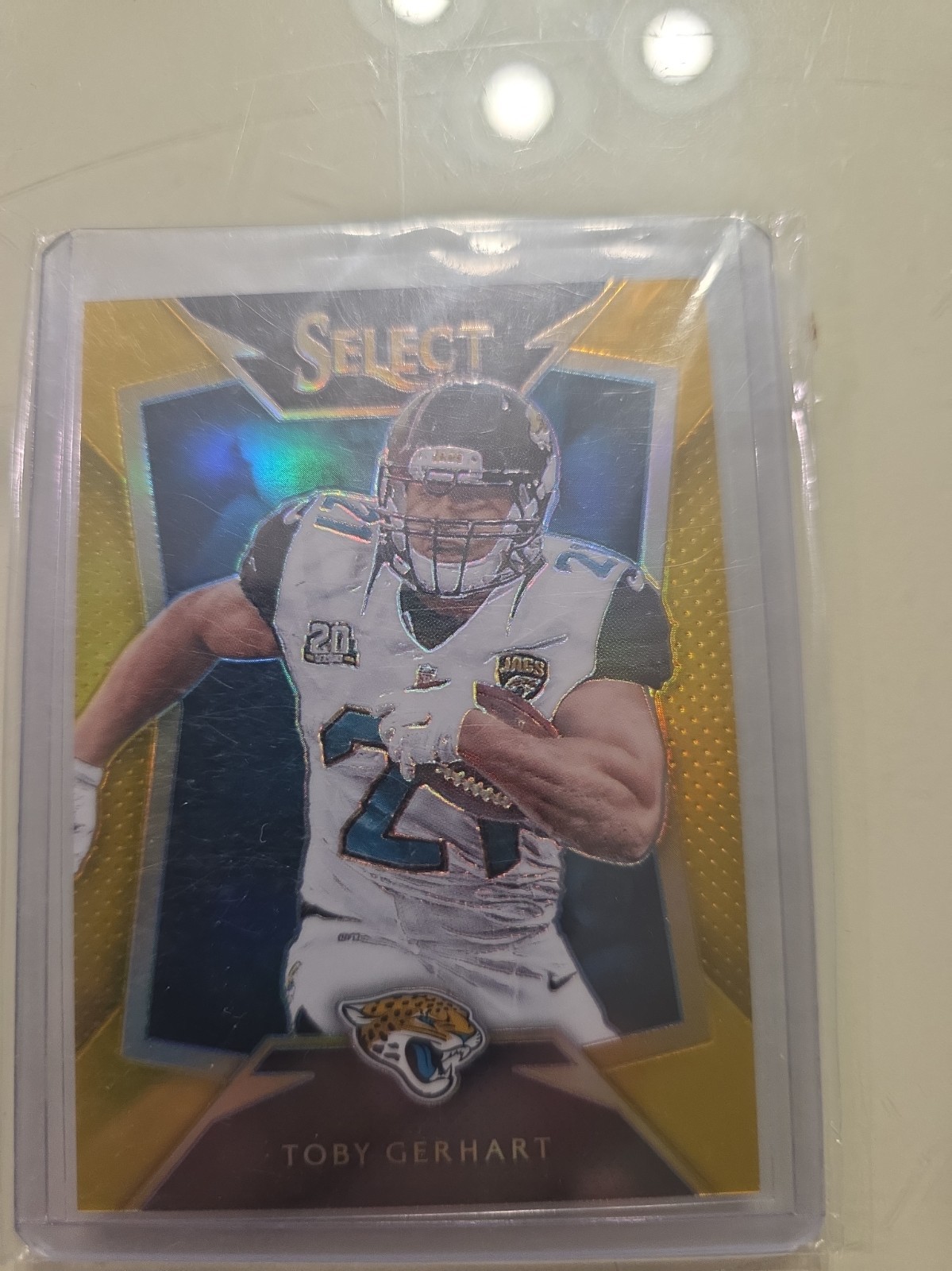Rare 2014 Panini Select Gold Prizm Toby Gerhart #07/10 Jaguars