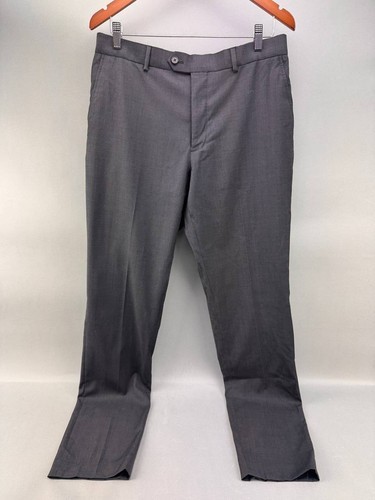 Vintage Cricketeer Mens Gray Dress Pants Size 34x40 Wool-Blend